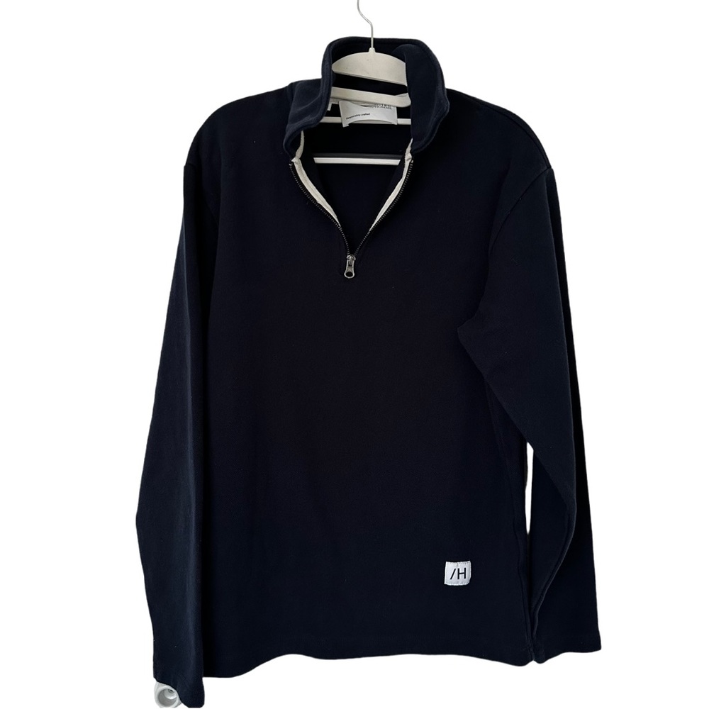 Selected Homme Navy Blue‎ Drew Quarter Zip Sweater Size M